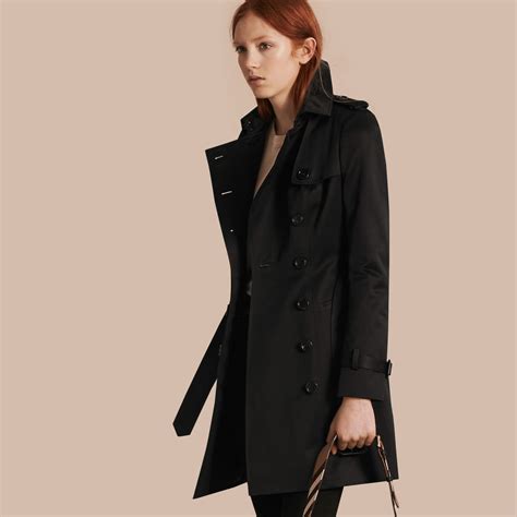 cotton sateen trench coat burberry|burberry shell trench coat.